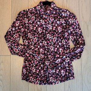 Isabel Marant Women's Pink & Black Printed Long-Sleeve Top
